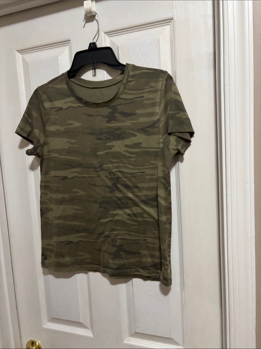 Camo Crew Neck T-Shirt - Olive Green